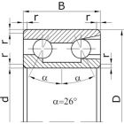 Подшипники шариковые радиально-упорные двухрядные