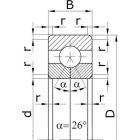 Подшипники шариковые радиально-упорные однорядные с разъемным внутренним кольцом с трехточечным контактом