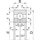 Подшипники шариковые радиально-упорные однорядные с разъемным внутренним кольцом с четырехточечным контактом