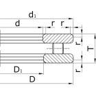 Подшипники упорные с цилиндрическими роликами одинарные однорядные