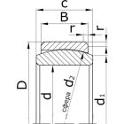 Подшипники шарнирные без отверстий и канавок для смазки (для неподвижных соединений)