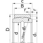 Подшипники шарнирные с отверстиями и канавками для смазки во внутреннем кольце