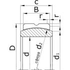 Подшипники шарнирные с отверстиями и канавками для смазки на наружном кольце и с разломом наружного кольца в продольном направлении