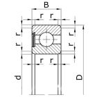 Подшипники шариковые радиальные однорядные с одной защитной шайбой