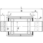 Подшипники шариковые радиальные двухрядные с двусторонним уплотнением с валиком вместо внутреннего кольца