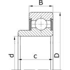 Подшипники шариковые радиальные однорядные с выступающим на одну сторону внутренним кольцом с двухсторонним уплотнением