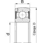 Подшипники шариковые радиальные однорядные с двумя уплотнениями со сферической наружной поверхностью наружного кольца