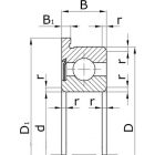 Подшипники шариковые радиальные однорядные с упорным бортом на наружном кольце и одной защитной шайбой