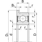 Подшипники шариковые радиальные однорядные с упорным бортом на наружном кольце и двумя защитными шайбами