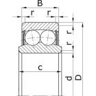 Подшипники шариковые радиальные двухрядные сферические с двумя защитными шайбами