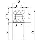 Подшипники роликовые радиальные с короткими цилиндрическими роликами с однобортовым наружным кольцом