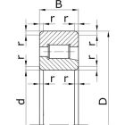 Подшипники роликовые радиальные с короткими цилиндрическими роликами с однобортовым внутренним кольцом