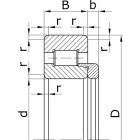 Подшипники роликовые радиальные с короткими цилиндрическими роликами с однобортовым внутренним кольцом и фасонным упорным кольцом