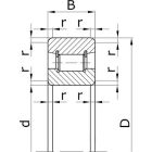 Подшипники роликовые радиальные с короткими цилиндрическими роликами с безбортовым внутренним кольцом и дистанционным кольцом