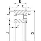 Подшипники роликовые радиальные с короткими цилиндрическими роликами с безбортовым внутренним кольцом и плоским упорным кольцом