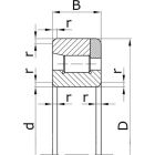 Подшипники роликовые радиальные с короткими цилиндрическими роликами с безбортовым наружным кольцом и плоским упорным кольцом