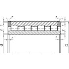 Подшипники роликовые радиальные многорядные с короткими цилиндрическими роликами без бортов на внутреннем кольце с плоскими упорными кольцами на наружном кольце
